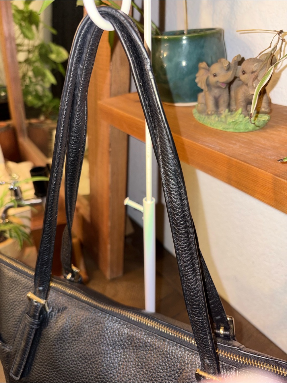 Michael Kors Jet Set Travel Black Pebbled Leather Tote Shoulder Bag - Picture 3 of 7